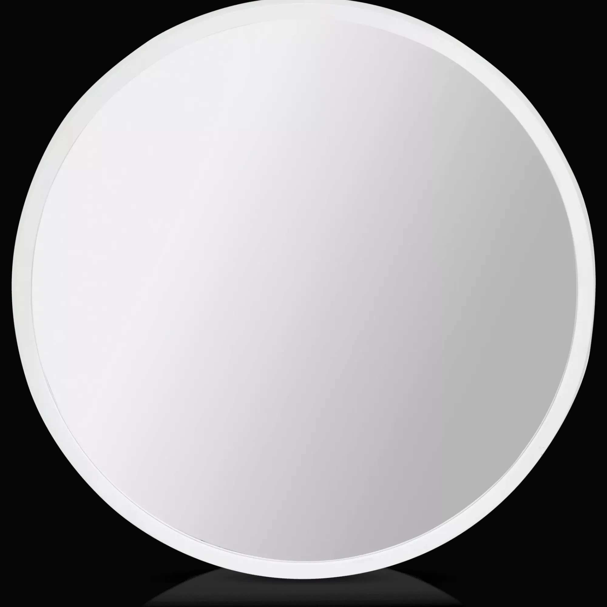 Online Bouclair Round Mirror with White Frame