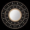 Clearance Bouclair Round Natural Fiber Bead Mirror