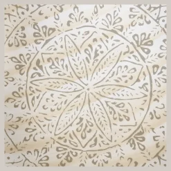 Clearance Bouclair Round Patterned Wood Tray