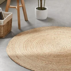 Bouclair Round Solid Jute Rug