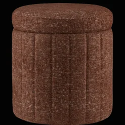 Sale Bouclair Round Storage Fabric Ottoman
