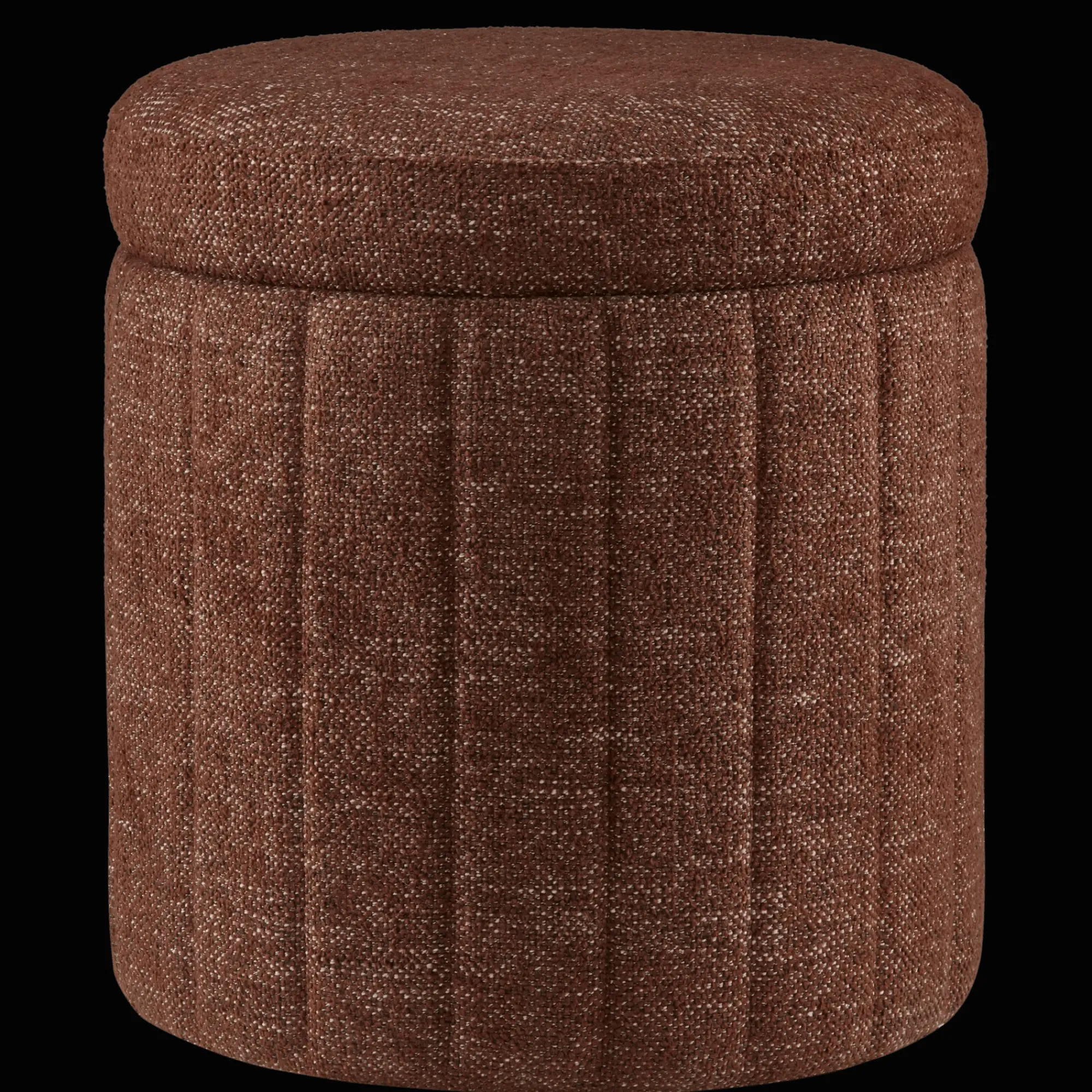 Sale Bouclair Round Storage Fabric Ottoman