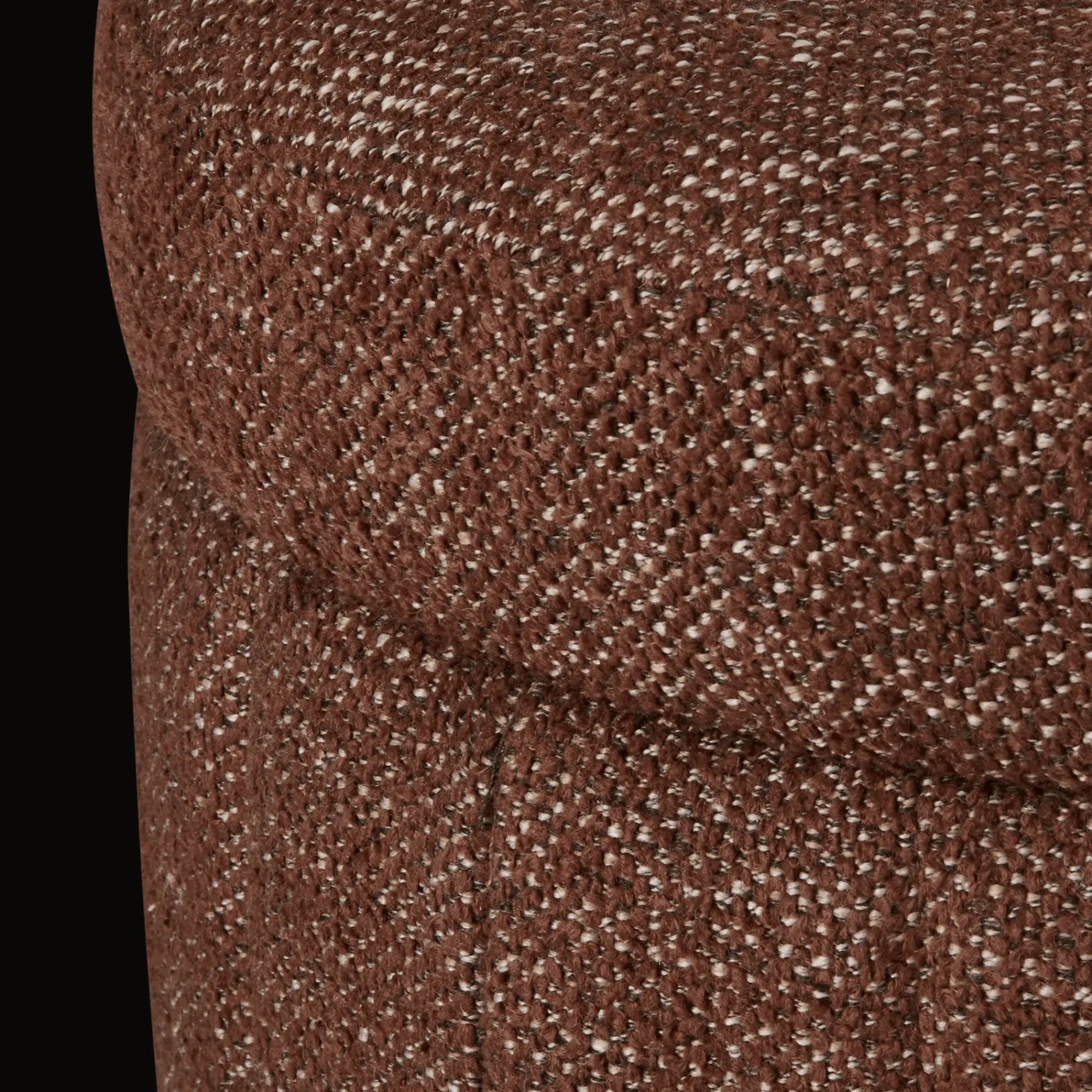 Sale Bouclair Round Storage Fabric Ottoman