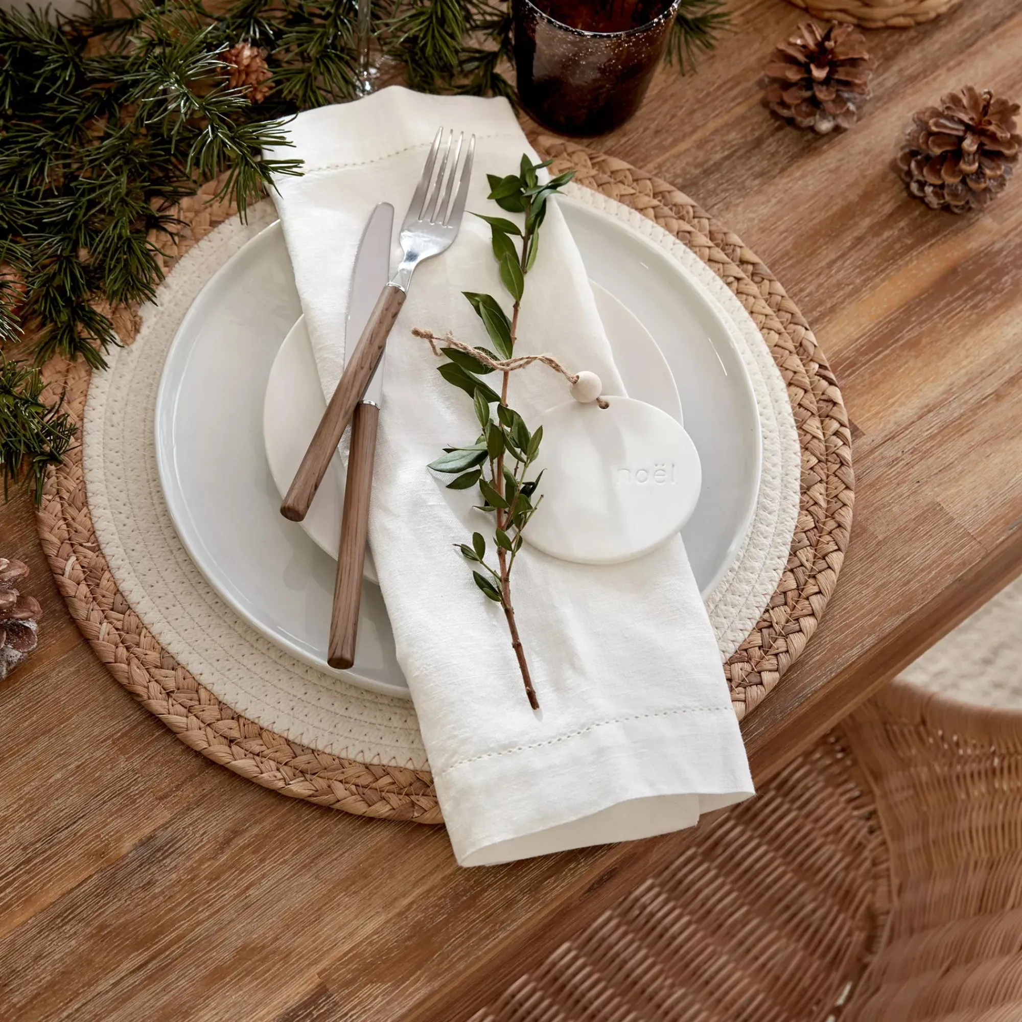 Bouclair Round Straw Placemat