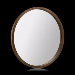 Sale Bouclair Round Wood Framed Mirror