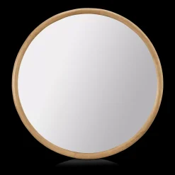 Hot Bouclair Round Wood-Framed Mirror