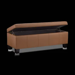 Sale Bouclair Rust Faux Leather Storage Bench