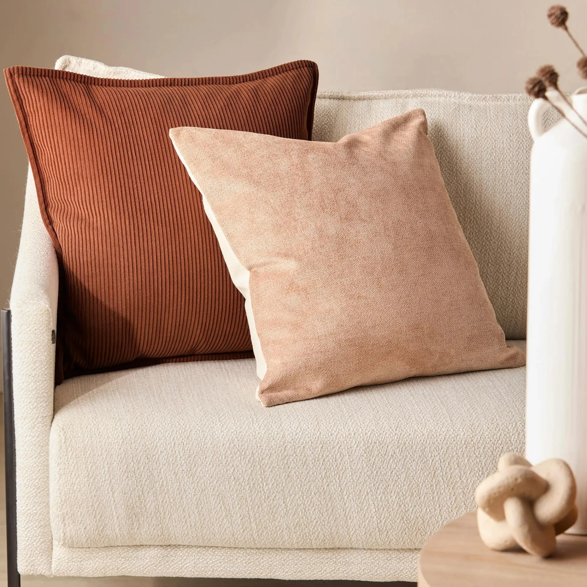 Best Bouclair Rust Jacin Decorative Pillow