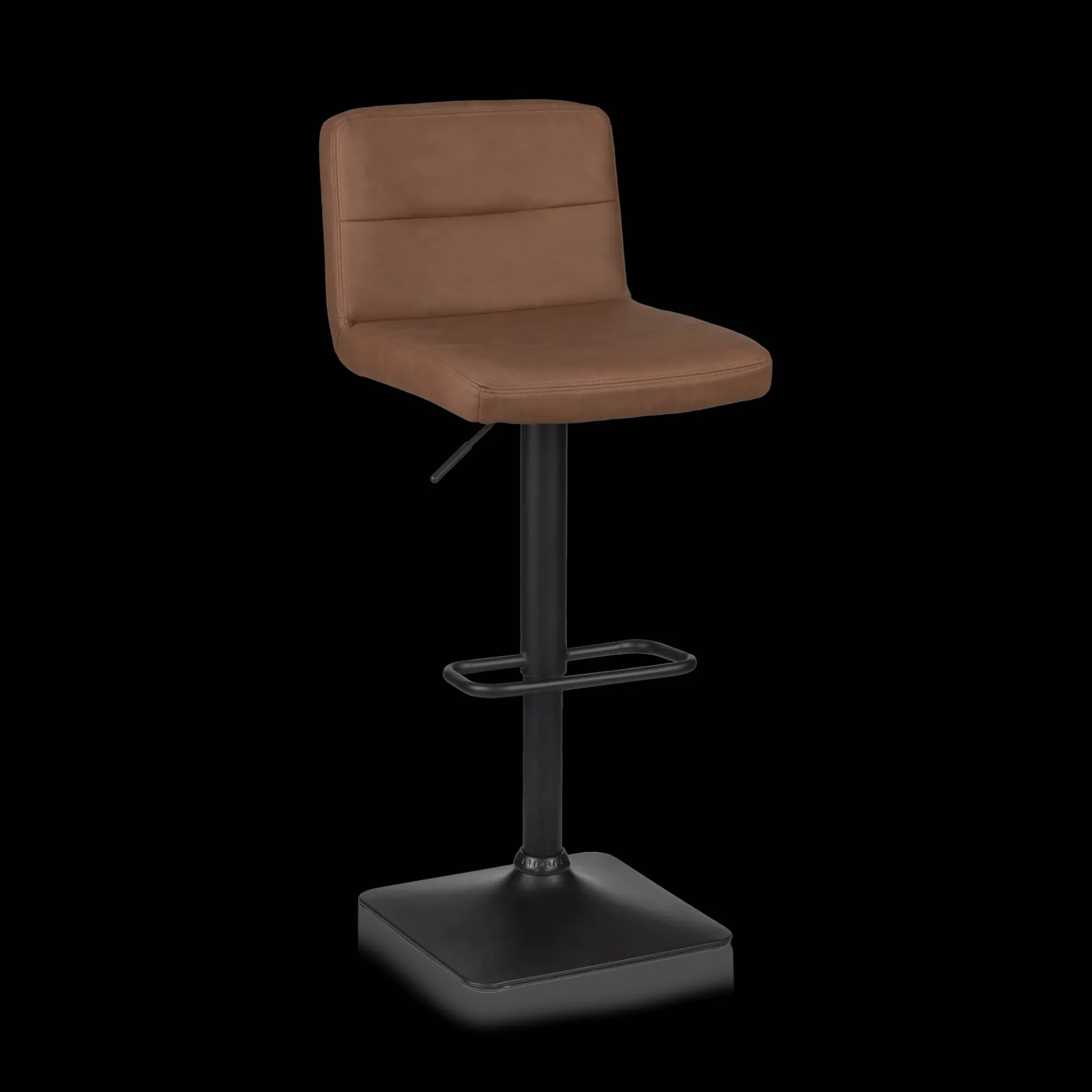 Sale Bouclair Rust Matte Faux Leather and Metal Adjustable Bar Stool