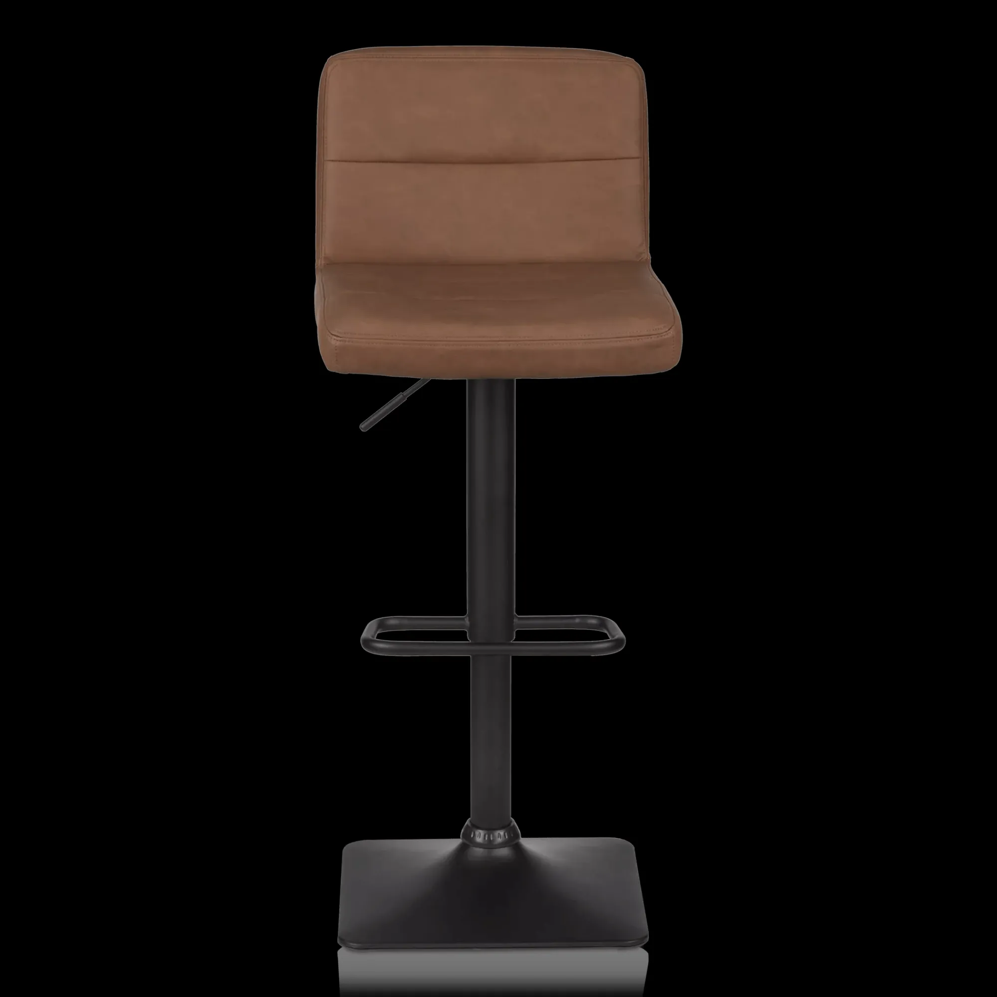 Sale Bouclair Rust Matte Faux Leather and Metal Adjustable Bar Stool