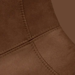 Clearance Bouclair Rust Textured Faux Leather and Metal Dining Chair