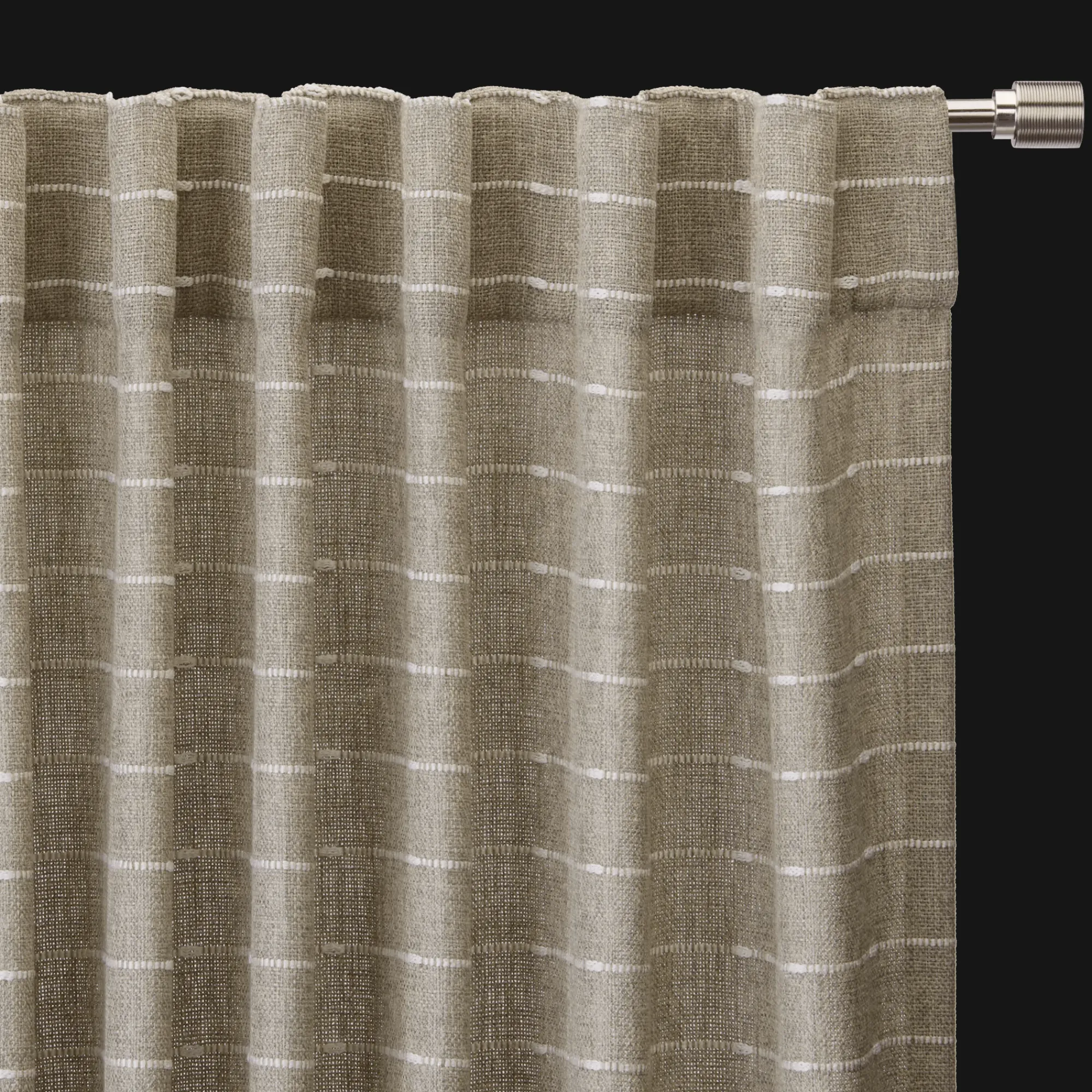 Outlet Bouclair Saara Beige Back-Tab Curtain