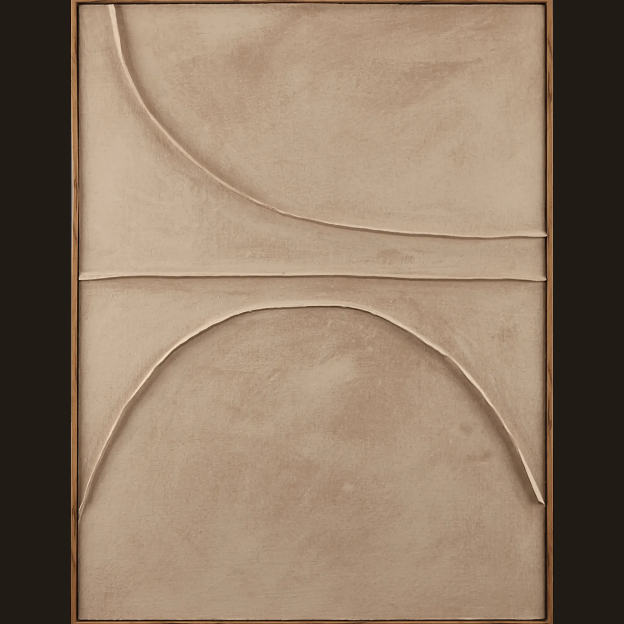 Online Bouclair Sand Curves Framed Art