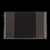 Outlet Bouclair Set of 4 Black & Natural Fringed Fabric Placemats