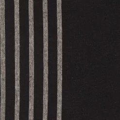 Outlet Bouclair Set of 4 Black & Natural Fringed Fabric Placemats