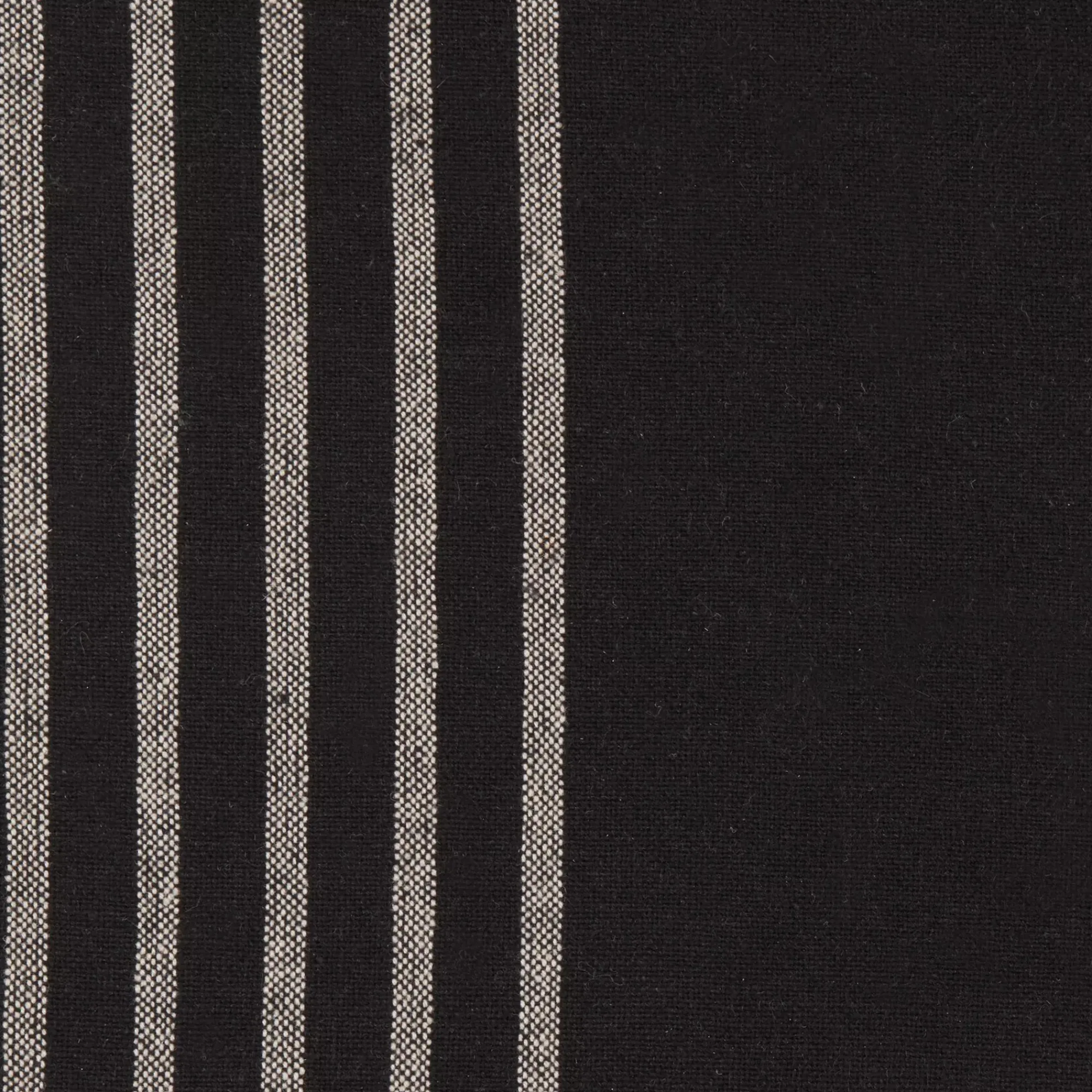 Outlet Bouclair Set of 4 Black & Natural Fringed Fabric Placemats