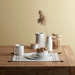 New Bouclair Set of 4 Fabric Placemats with Tassels