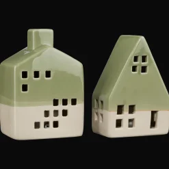 Online Bouclair Set of 2 LED Porcelain Houses