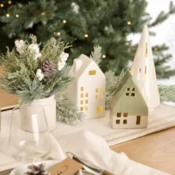 Online Bouclair Set of 2 LED Porcelain Houses