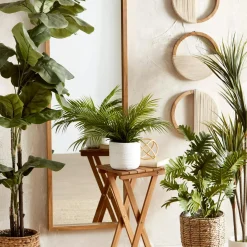 Clearance Bouclair Set of 3 Mango Wood and Rope Circle Wall Decor