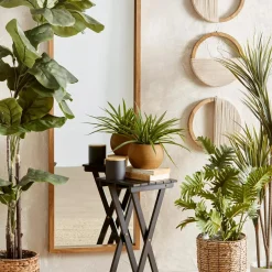 Clearance Bouclair Set of 3 Mango Wood and Rope Circle Wall Decor