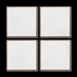 Discount Bouclair Set of 4 Oil Painted Abstract Framed Art