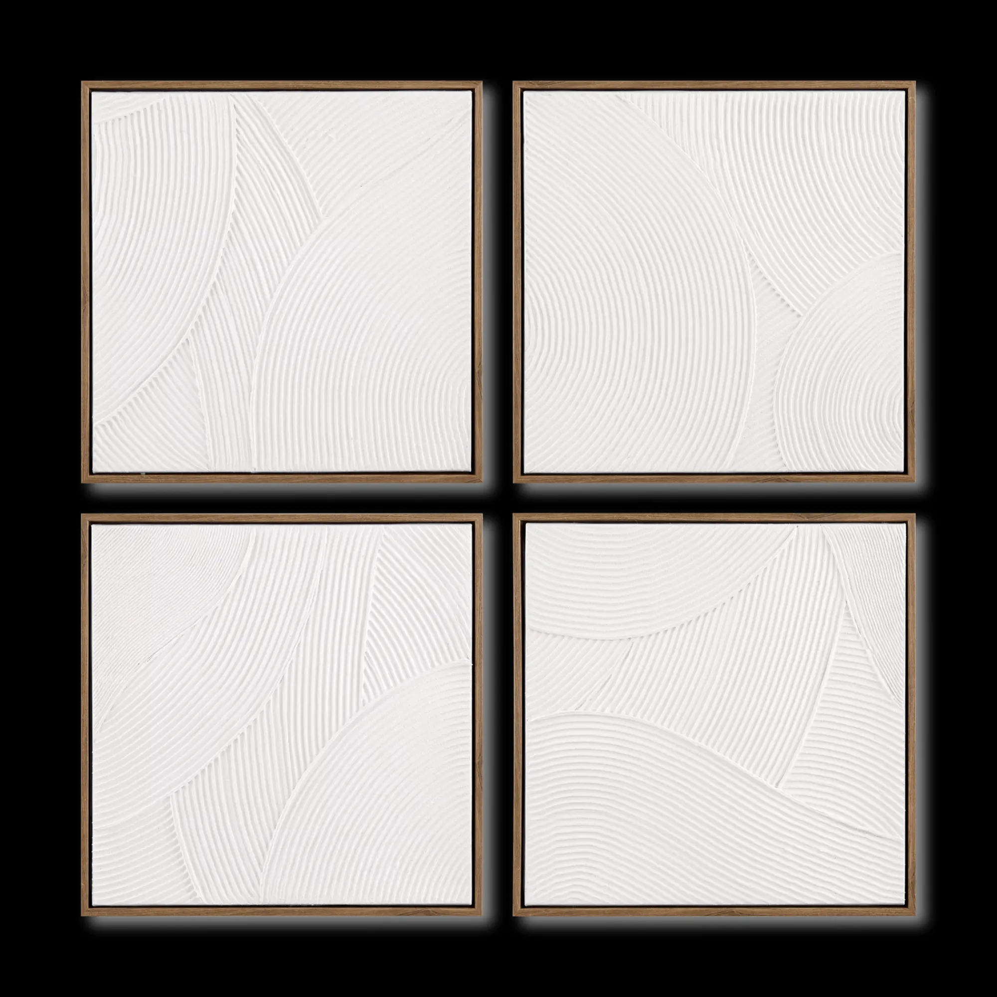 Discount Bouclair Set of 4 Oil Painted Abstract Framed Art