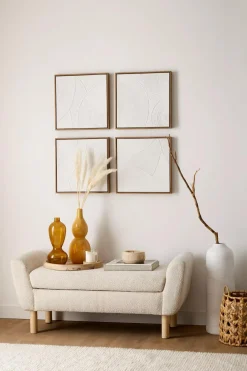 Discount Bouclair Set of 4 Oil Painted Abstract Framed Art