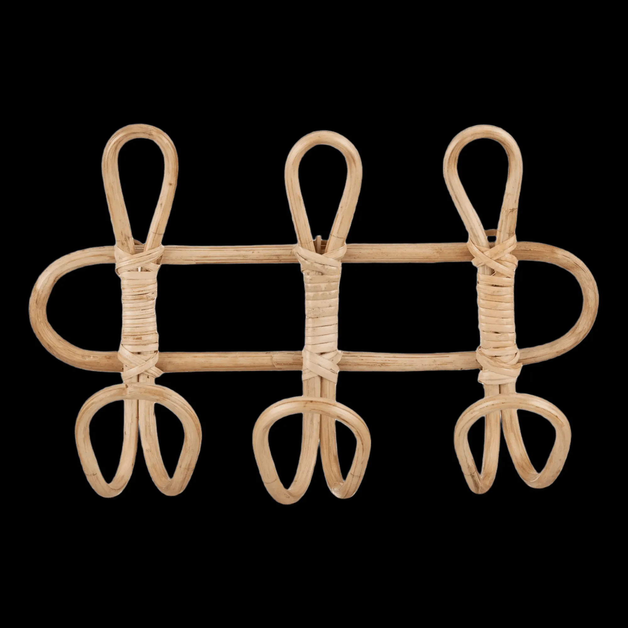 Online Bouclair Set of 3 Rattan Hooks