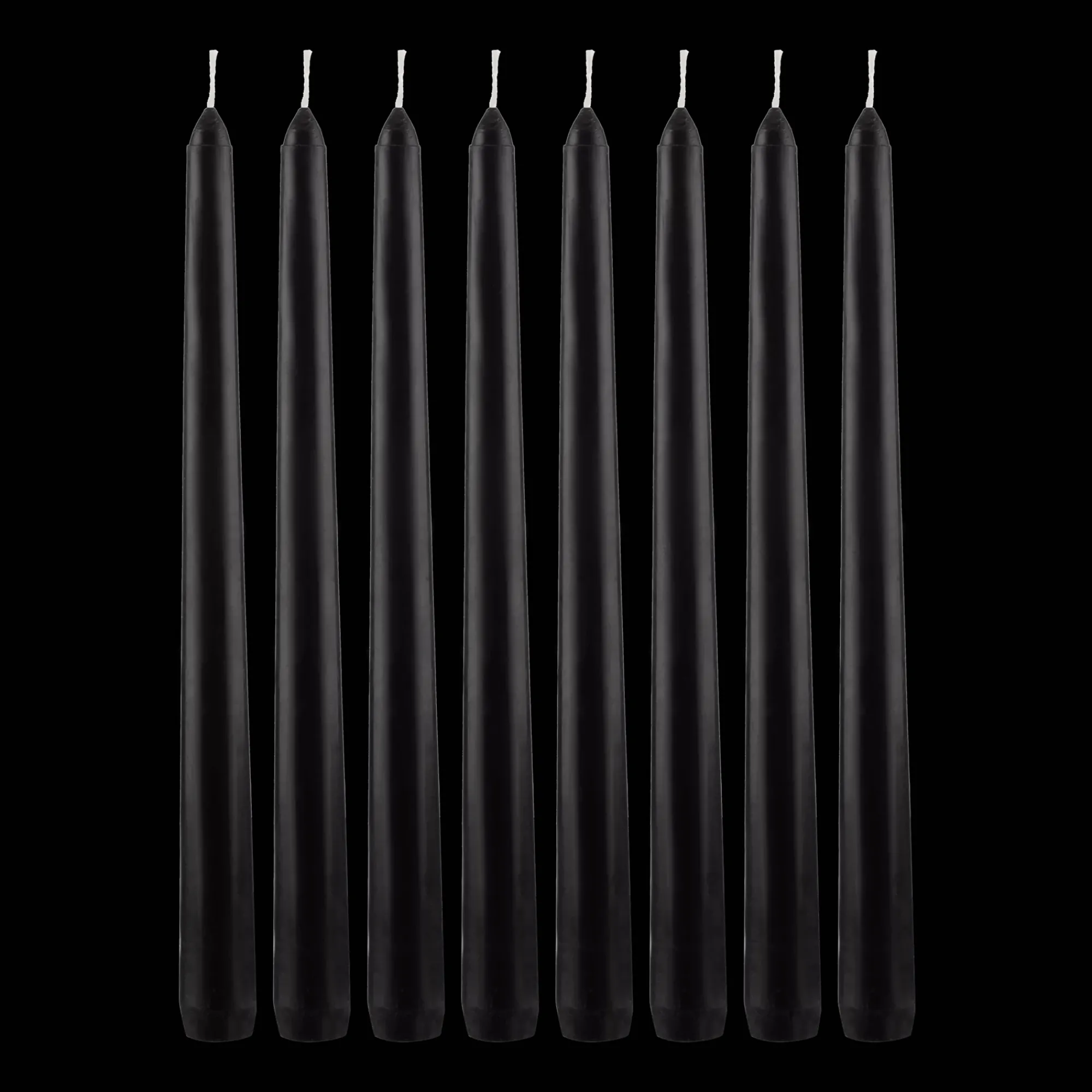 Outlet Bouclair Set of 8 Unscented Tapered Black Candles