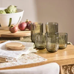 Clearance Bouclair Set of 4 Wood Coasters