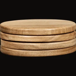 Clearance Bouclair Set of 4 Wood Coasters