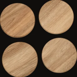 Clearance Bouclair Set of 4 Wood Coasters
