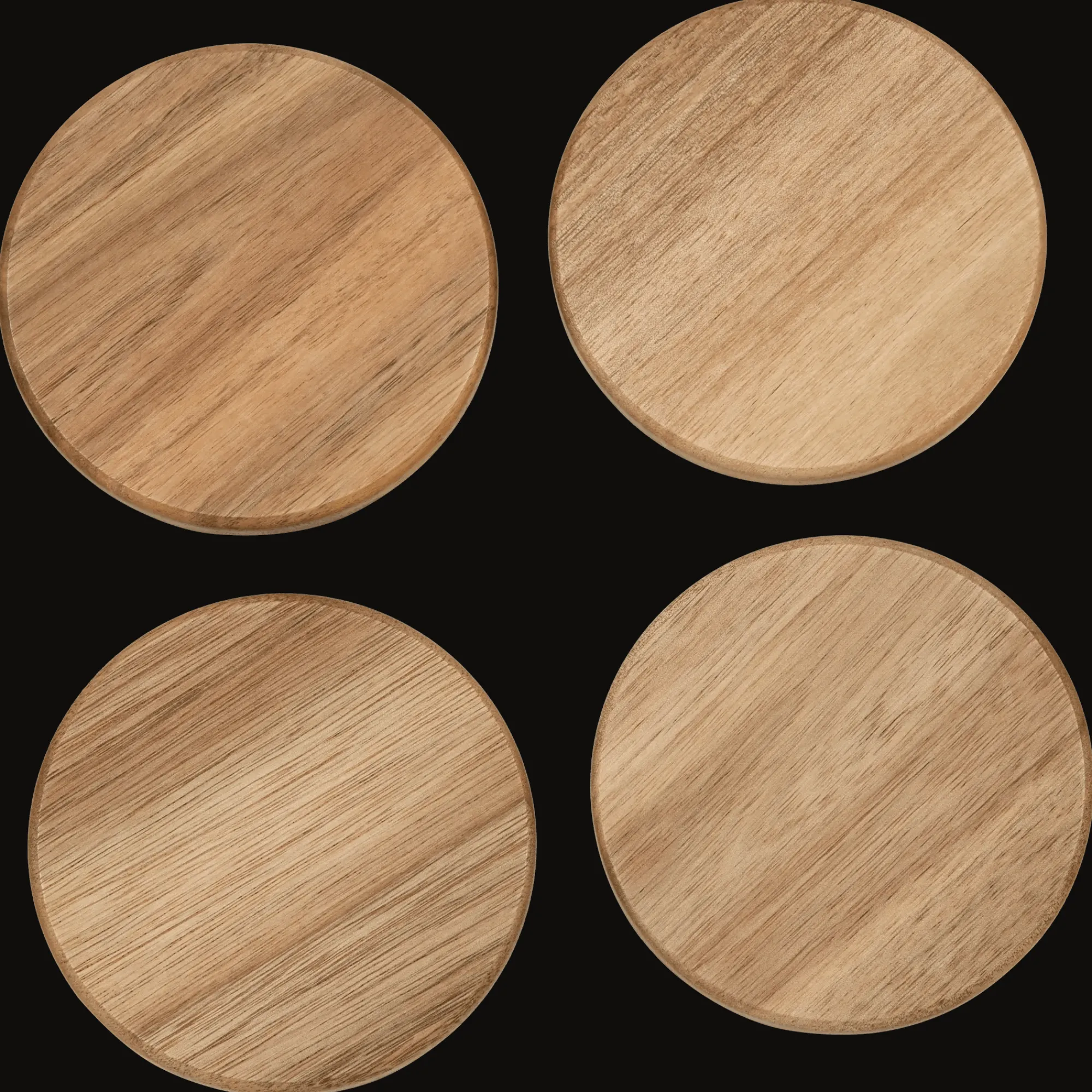 Clearance Bouclair Set of 4 Wood Coasters