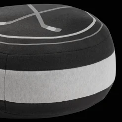 Best Bouclair Shaped Cushion with Hockey Sticks