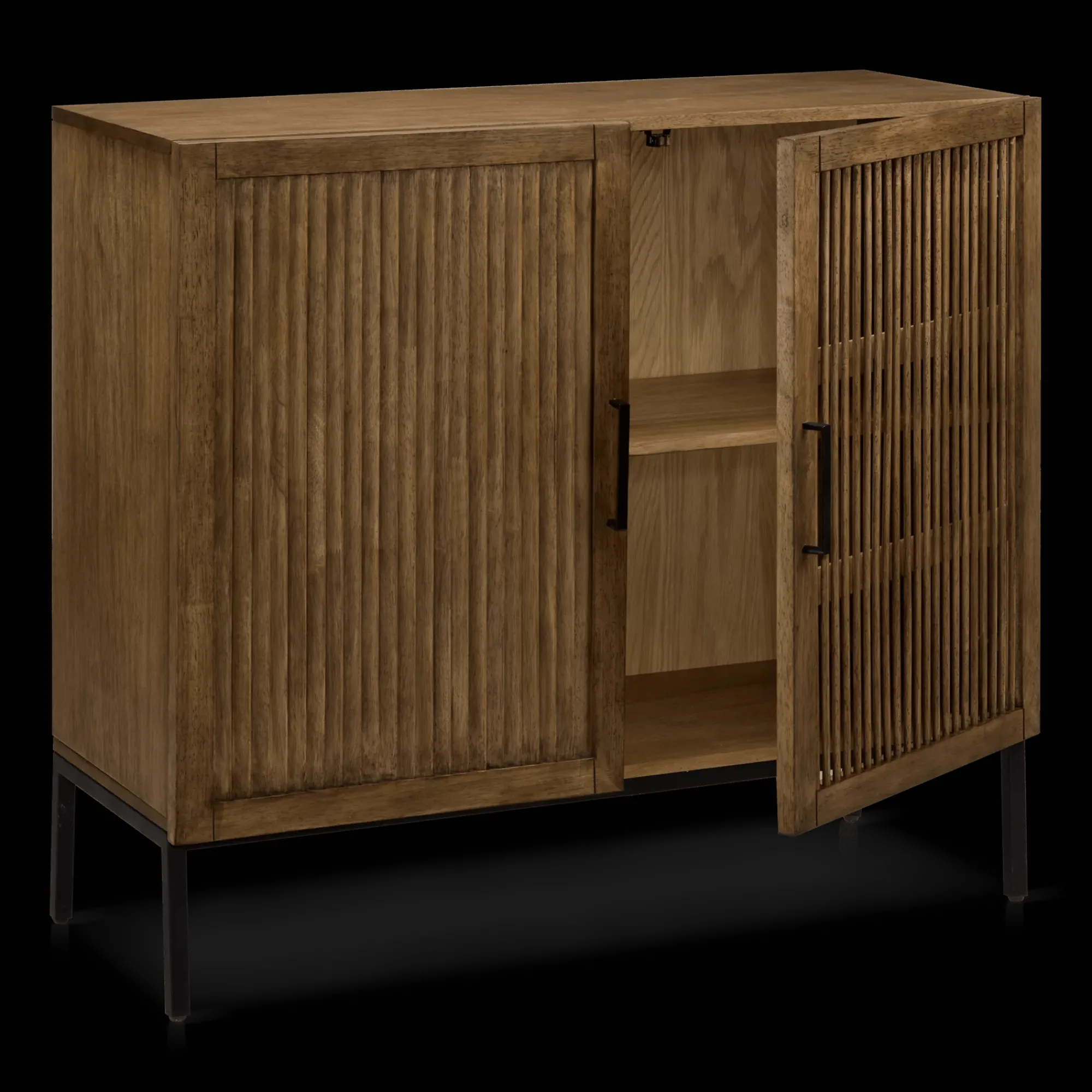 Sale Bouclair Slatted 2-Door Dark Wood Buffet