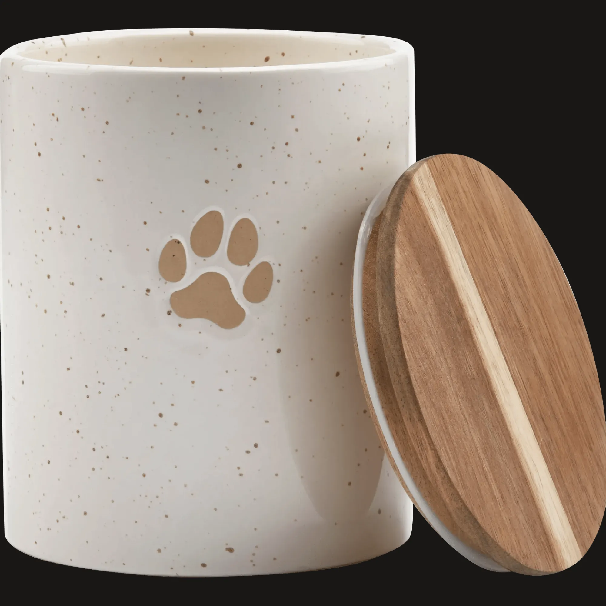 Hot Bouclair Speckled Ceramic Dog Cookie Jar
