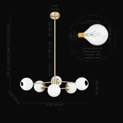 Clearance Bouclair Sputnik Ceiling Lamp