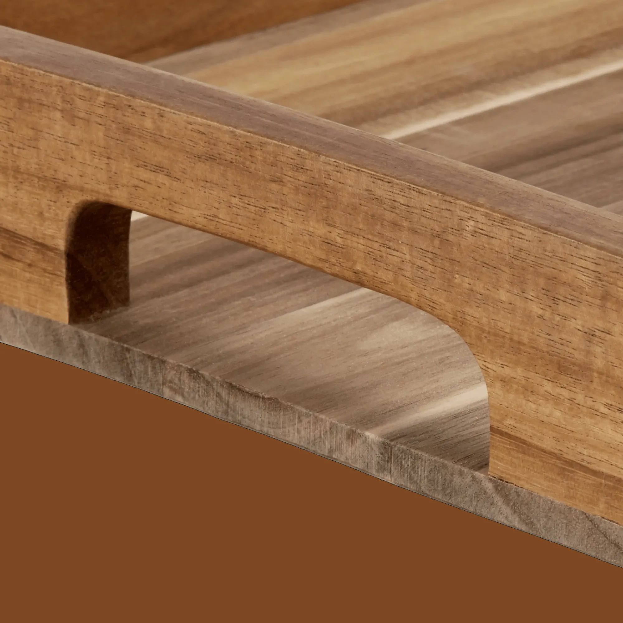 Clearance Bouclair Square Acacia Wood Tray