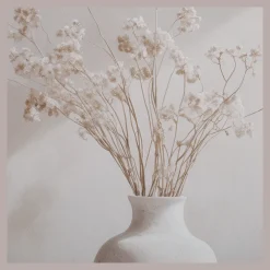 Hot Bouclair Stems in White Vase Framed Canvas