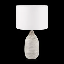 New Bouclair Striped Ceramic Table Lamp