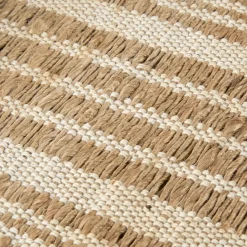 Hot Bouclair Striped Natural Table Runner