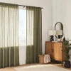 Bouclair Taza Back-Tab/Rod-Pocket Curtain