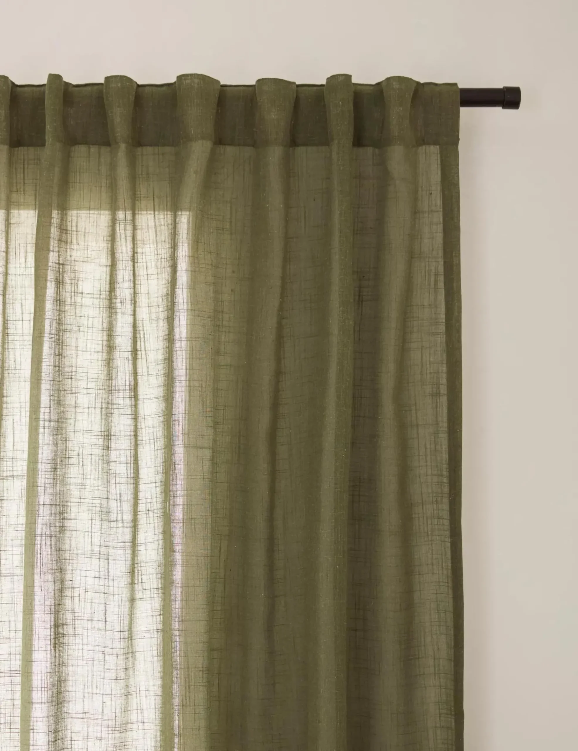 Bouclair Taza Back-Tab/Rod-Pocket Curtain