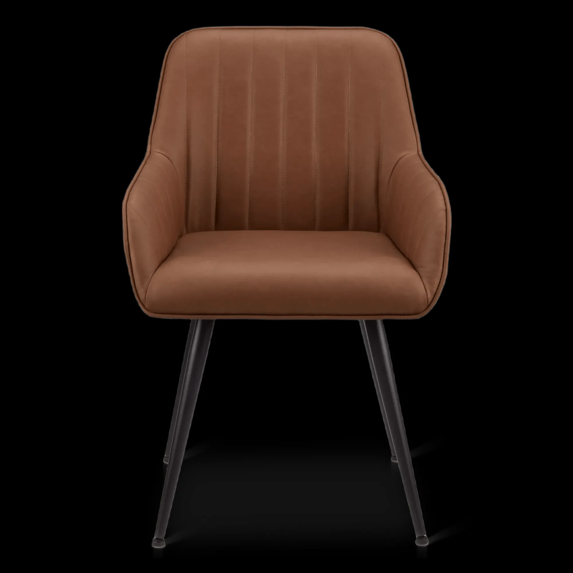 New Bouclair Textured Faux Leather and Metal Dining Chair