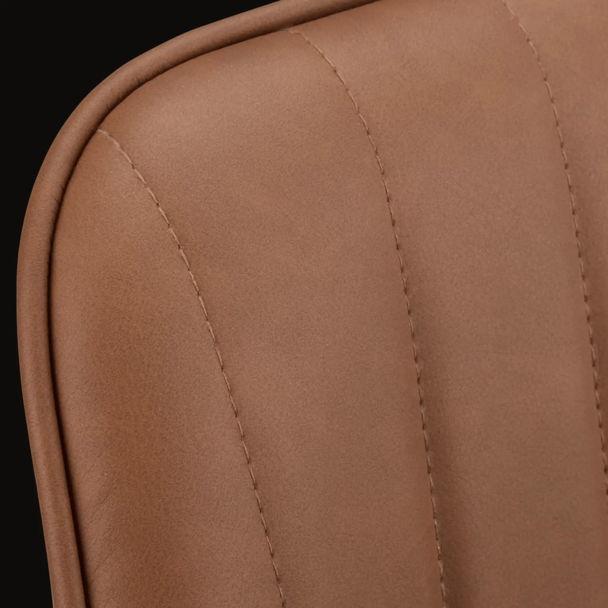 New Bouclair Textured Faux Leather and Metal Dining Chair