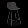 Discount Bouclair Textured Faux Leather and Metal Bar Stool