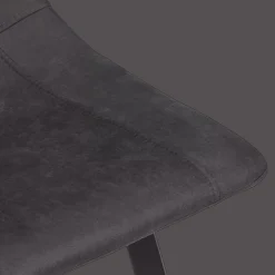 Discount Bouclair Textured Faux Leather and Metal Bar Stool