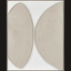 Discount Bouclair Textured Half Ovals Framed Art
