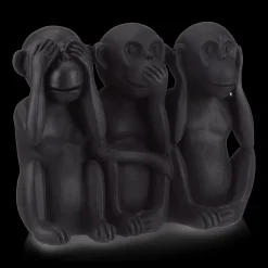 New Bouclair Three Wise Monkeys Resin Statuettes
